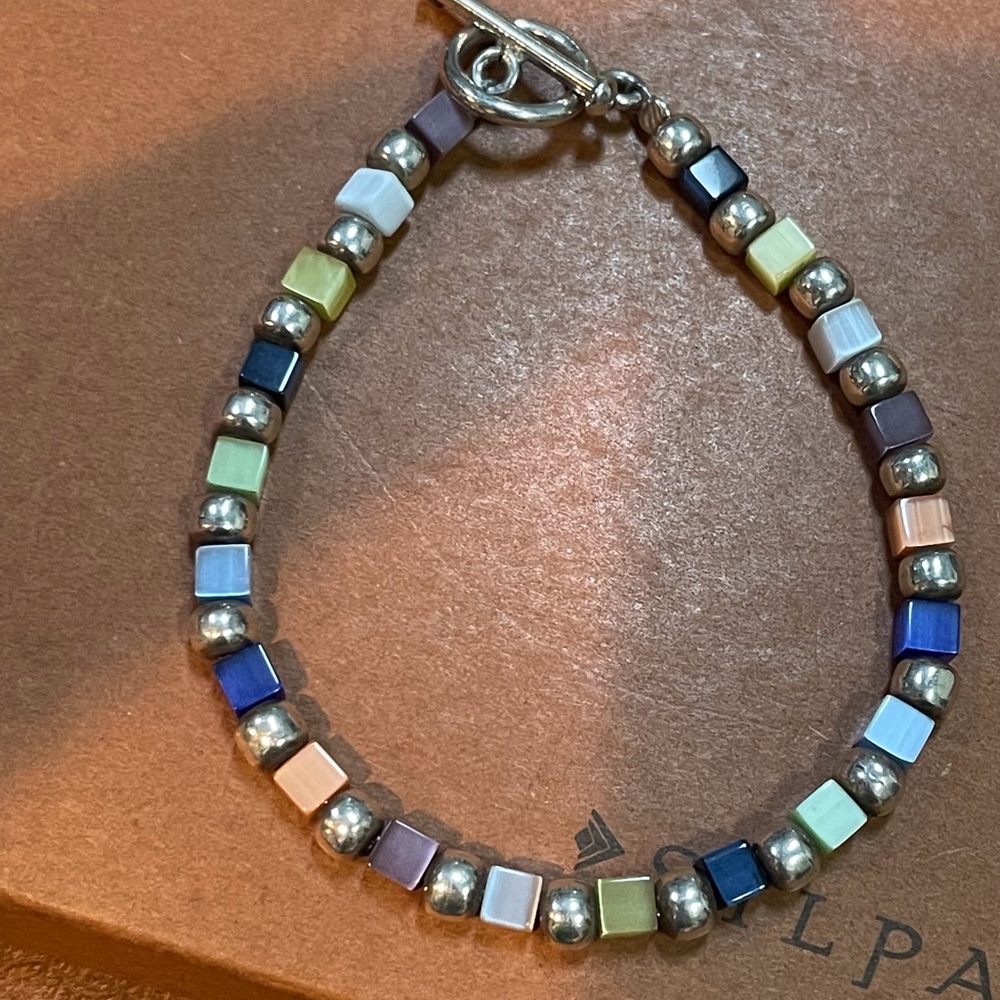 Silpada sterling and gemstone bracelet